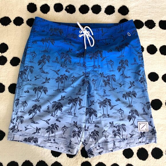 American Eagle Board Shorts Tropical Surf Beach Vacation Swim Trunks - Picture 1 of 10